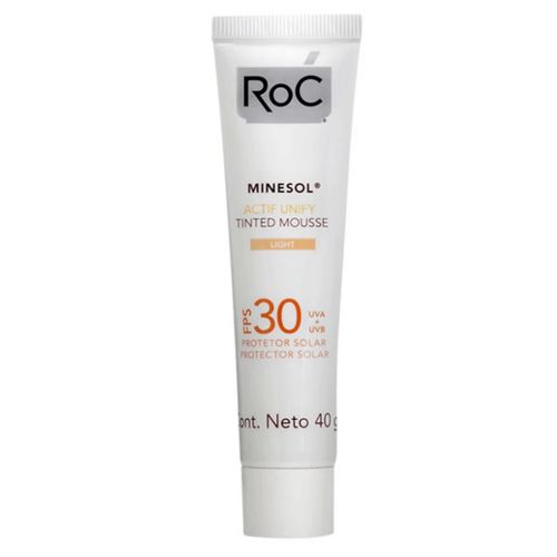 Roc Minesol Actif Unify Tinted Mousse Protetor Solar Fps 30 40g