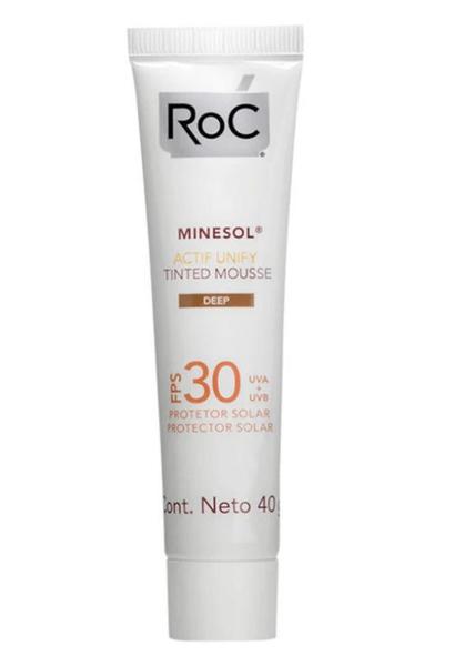 Roc Minesol Actif Unify Tinted Mousse Protetor Solar FPS 30 40g