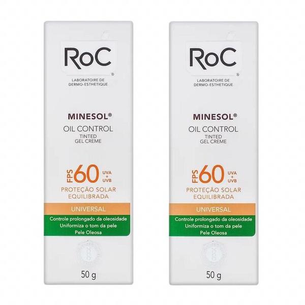 Roc Minesol Oil Control Universal Tinted Fps 60 2 Unidades