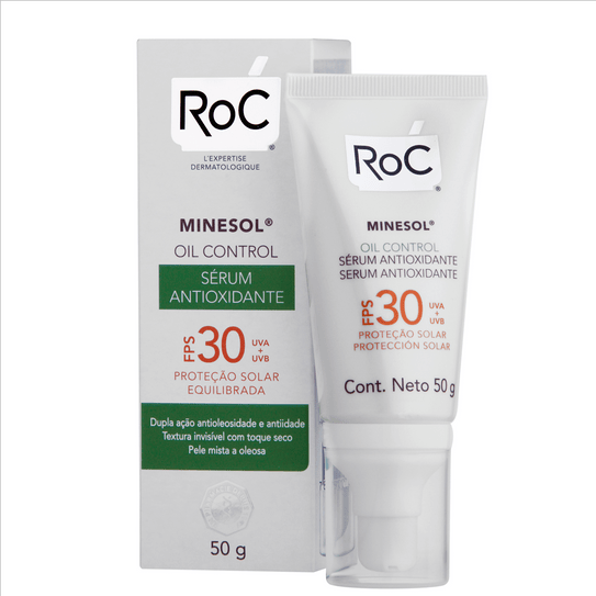 Roc Minesol Protetor Solar Oil Control Serum Antioxidante Fps30 50g