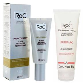 Roc Pro Correct 40 Ml + Gel de Limpeza Facial Roc Purif-Ac 80g