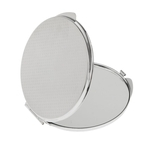 Rodada Viagem Folding Pocket Handbag Compact Cosmetic Makeup Mirror Silver