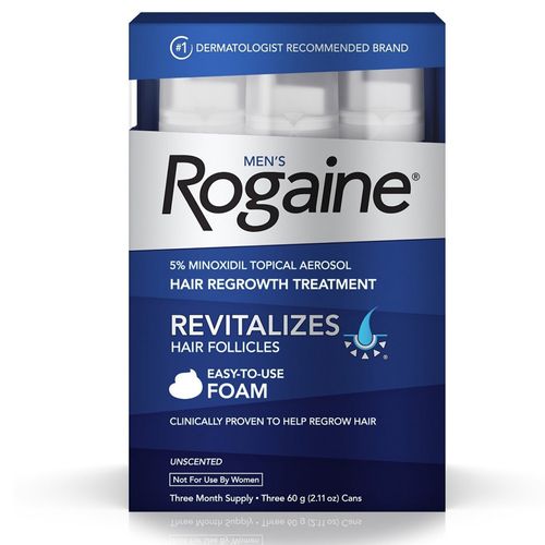 ROGAINE EXTRA STRENGTH - MINOXIDIL ESPUMA 5% - TRATAMENTO PARA 3 MESES 60g