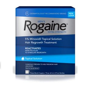 ROGAINE EXTRA STRENGTH - MINOXIDIL SOLUÇÃO 5% - TRATAMENTO PARA 3 MESES 60 Ml