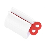 Rolando tubo de creme dental Squeezer Toothpastes Dispenser Stand titular para o banheiro (Red)