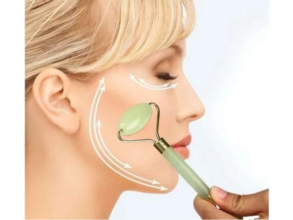 Rolinho de Jade MAssageador Facial Anti Rugas Relaxante - Pedra de Jade