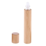 Rolo De Maquiagem Vazio Recarregável De Bambu Natural Do óleo Essencial Na Garrafa 15 Ml