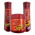 Romanholi Oleo De Ricino Antiquebra Shampoo 340ml + Creme Nutritivo 340ml + Mousse Nutritivo 500g