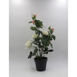 Rosas 0 52cm Branco C/pote St38905 Ndi