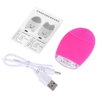 Rosto J-1 USB recarregável massageador elétrico de Sonic vibração Cleaner Facial