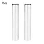 Round tubes, 2 pieces Round aluminum tubes High resistance industrial tubes Length 80 mm