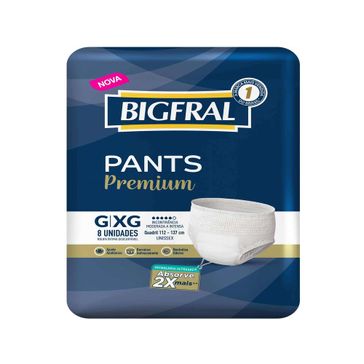 Roupa Íntima Bigfral Pants 8 Unidades Tamanho G/XG