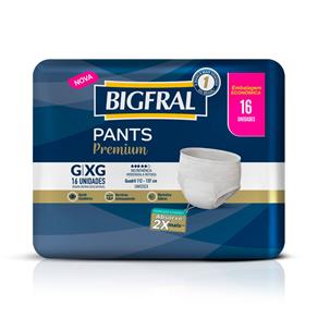 Roupa Íntima Bigfral Pants Premium G/XG 16 Unidades