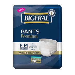 Roupa Íntima Bigfral Pants Premium Tamanho P/M - 8 Unidades
