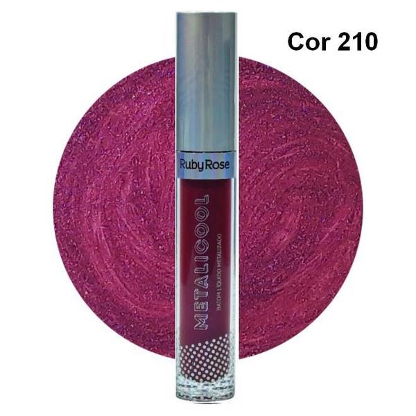 Ruby Rose Metalicool Batom Líquido Metalizado Cor 210