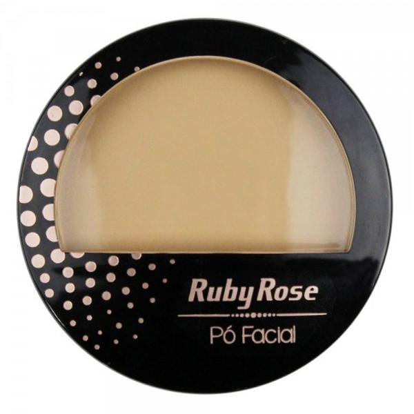 Ruby Rose Pó Facial Claro com Espelho Hb-7212 - Pc 04