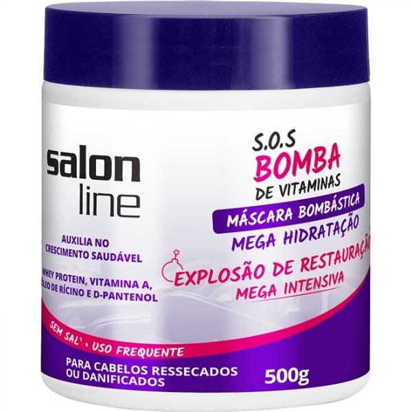 S.O.S Bomba de Vitaminas Salon Line Máscara de Hidratação Bombástica 500g - Salon Line Professional