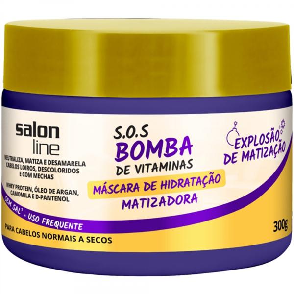 S.O.S Bomba de Vitaminas Salon Line Máscara de Hidratação Matizadora 300g - Salon Line Professional