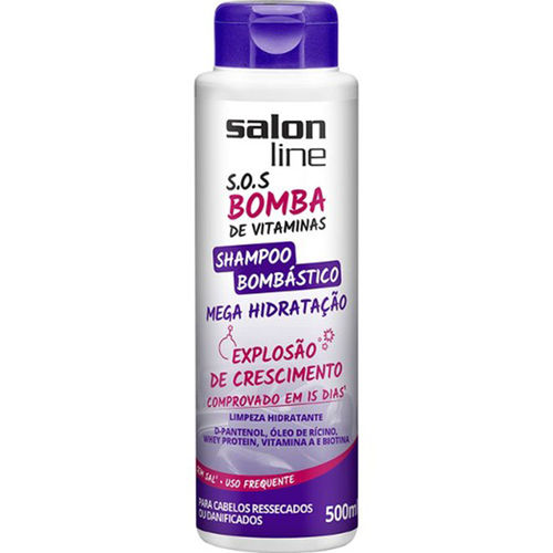 S.o.s Bomba de Vitaminas Salon Line Shampoo Bombástico 500ml