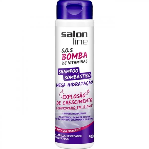 S.O.S Bomba Mega Hidratação Salon Line Shampoo Bombástico 300ml - Salon Line Professional