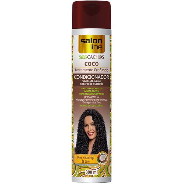S.O.S Cachos Coco Salon Line Condicionador 300ml - Salon Line Professional