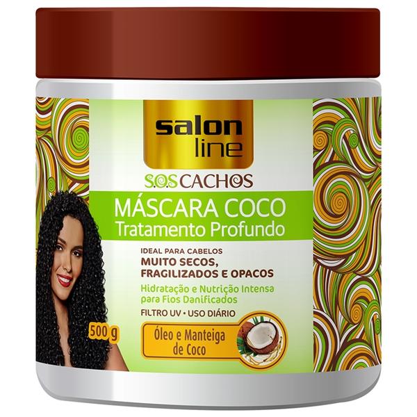 S.O.S Cachos Máscara Coco Salon Line Tratamento Profundo 500g - Salon Line Professional