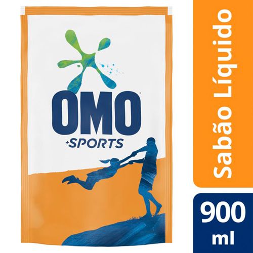 Sabão Líquido Omo +Sports Refil 900ml LAVA ROUPA OMO 900ML-RF SPORTS