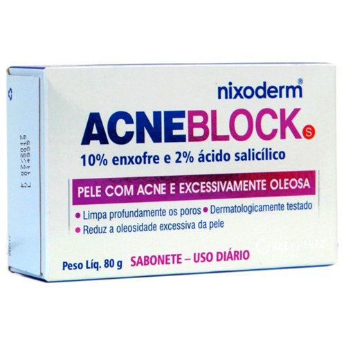 Sabonete Acneblock Pele com Acne e Excessivamente Oleosa 70G