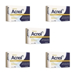 Sabonete Acnol Antiacne Para Cuidado Diário Da Pele Previna Cravos Espinhas Reduz Oleosidade 5x80g