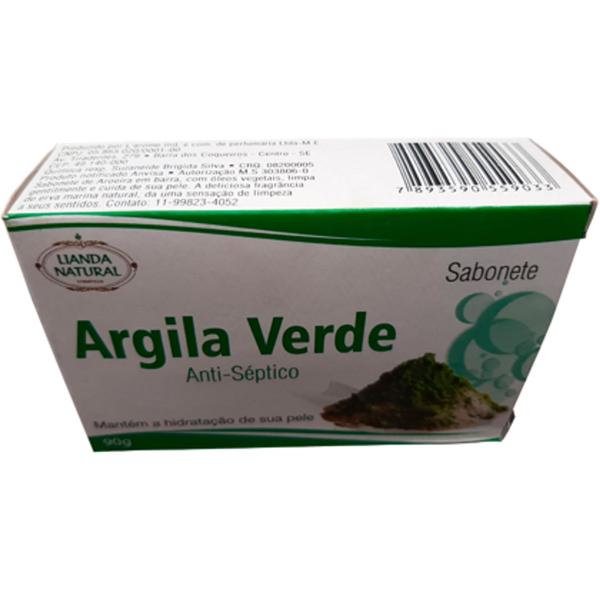 Sabonete Anti-séptico Argila Verde 90 G Lianda Natural