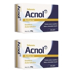 Sabonete Antiacne Acnol Com Enxofre E Ácido Salicílico Ideal Para Prevenir Cravos E Espinhas 2x80g