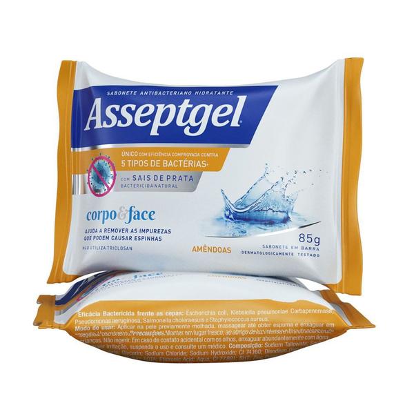 Sabonete Antibacteriano Amendoa 85g 1 UN Asseptgel