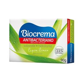 Sabonete Antibacteriano Biocrema Capim Limão - 90 G