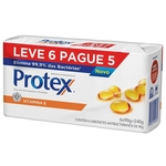 Sabonete Antibacteriano Protex Vitamina E barra 85g, leve 6 pague 5