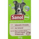 Sabonete Antipulgas Sanol Dog Em Barra Para Cães - Citronela 90g