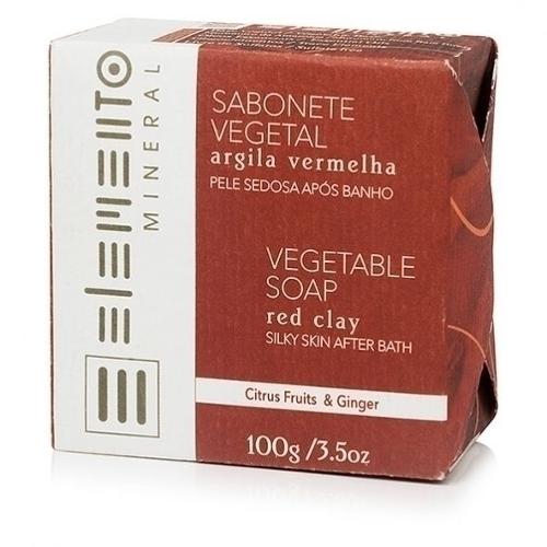 Sabonete Argila Vermelha 100g Elemento Mineral