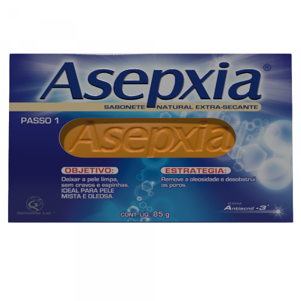 Sabonete Asepxia Natural Extra Secante 85g - ASEPXIA