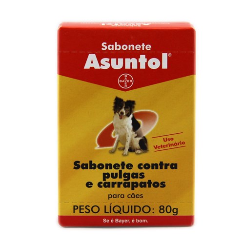 Sabonete Asuntol Cães 80g Bayer (contra Pulgas e Carrapatos)