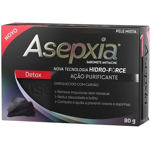 Sabonete Barra Asepxia Detox Antiacne 80G
