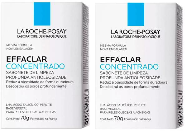 Sabonete Barra La Roche-Posay Kit Effaclar Concentrado 2x 70g