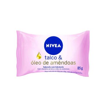 Sabonete Barra Nivea com Hidratante Talco & Óleo de Amêndoas 85g