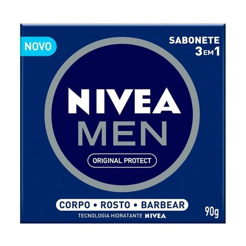 Sabonete Barra Nivea Original Protect 3 em 1 Masculino 90g