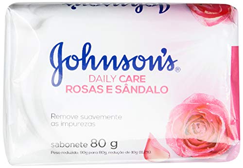 Sabonete Barra Rosas e Sândalo, Johnson's, 80g