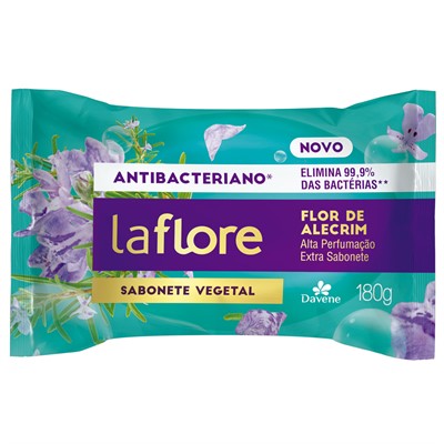 Sabonete Barra Vegetal Antibac Flor de Alecrim La Flore 180g - Davene