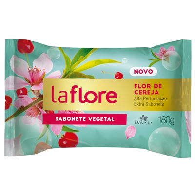 Sabonete Barra Vegetal Flor de Cereja La Flore 180g - Davene