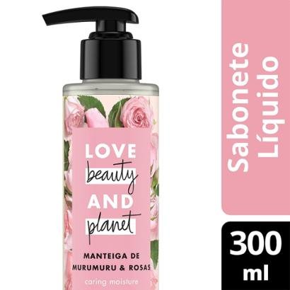 Sabonete Caring Moisture Mãos e Corpo Manteiga de Murumuru & Rosas Love Beauty And Planet 300ml