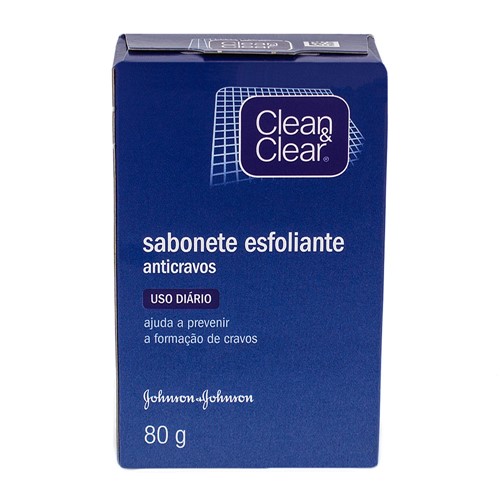 Sabonete Clean & Clear Esfoliante Anti-Cravos Uso Diário 80g