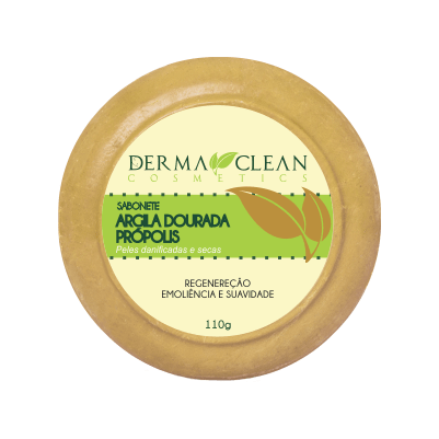Sabonete de Argila Dourada Própolis Derma Clean 110Gr
