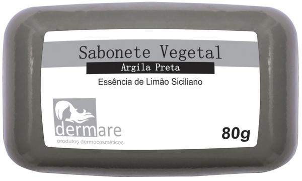 Sabonete de Argila Preta Vegetal 80g - Dermare