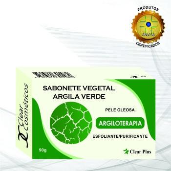 Sabonete de Argila Verde Clear Plus - Esfoliante e Hidratante